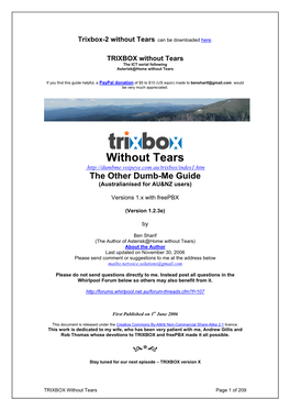 TRIXBOX Without Tears the ICT Serial Following Asterisk@Home Without Tears