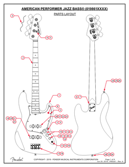 American Performer Jazz Bass® (019861Xxxx)