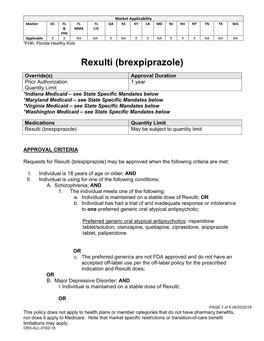 Rexulti (Brexpiprazole)