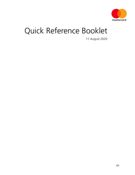 Quick Reference Booklet 11 August 2020