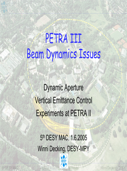 Dynamic Aperture Vertical Emittance Control Experiments at PETRA II