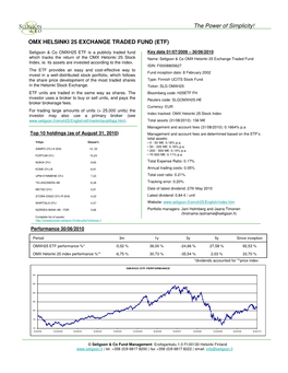 Omx Helsinki 25 Exchange Traded Fund (Etf)