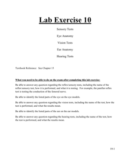 Lab Exercise 10