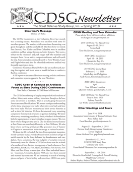 CDSG Newsletter - Spring 2018 Page 2