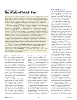 The World of WAAS: Part 1