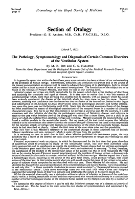 Section of Otology President-G