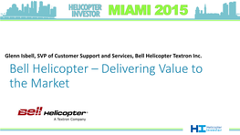 Bell Helicopter – Delivering Value to the Market