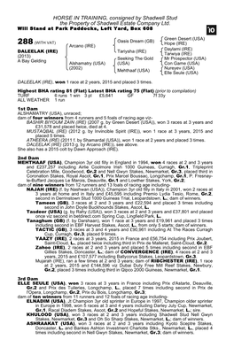 HORSE in TRAINING, Consigned by Shadwell Stud the Property of Shadwell Estate Company Ltd