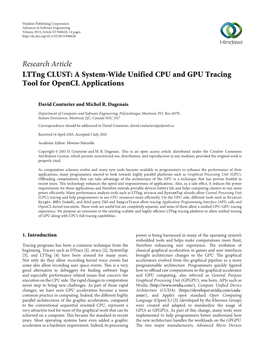 A System-Wide Unified CPU and GPU Tracing Tool for Opencl Applications