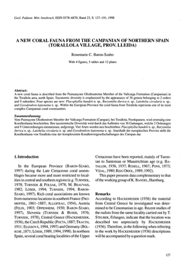 A New Coral Fauna from the Campanian of Northern Spain (Torallola Village, Prov