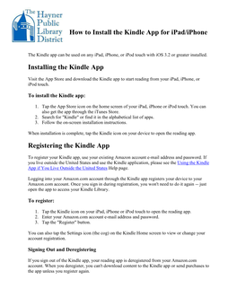 How to Install the Kindle App for Ipad/Iphone