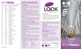 Romwalks 2019 SEASON