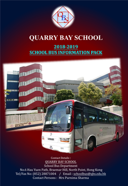 2018-2019 School Bus Information Pack