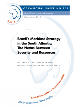 Brazil's Maritime Strategy in the South Atlantic