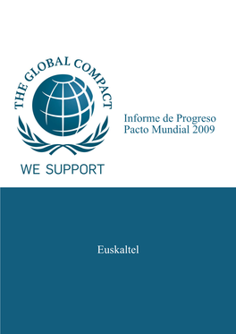 Informe De Progreso Pacto Mundial 2009 Euskaltel