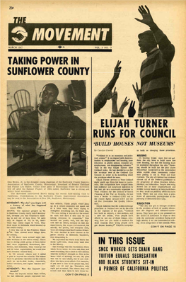 Elijah Turner Runs for Council 'Build Houses Not Museums,'