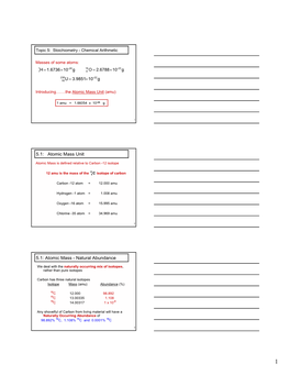 5.1: Atomic Mass Unit 5.1: Atomic Mass