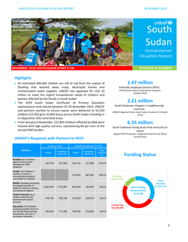South Sudan Situation Report November 2019