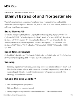 Ethinyl Estradiol and Norgestimate