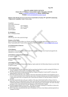 Craven Arms Town Council