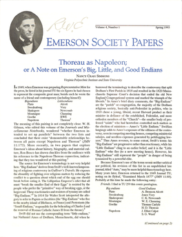 Emerson Society Papers