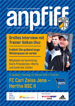 FC Carl Zeiss Jena – Hertha BSC II