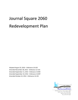 Journal Square 2060 Redevelopment Plan