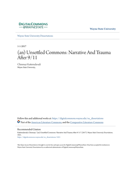 An) Unsettled Commons: Narrative and Trauma After 9/11