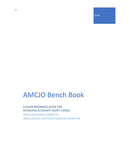 AMCJO Bench Book