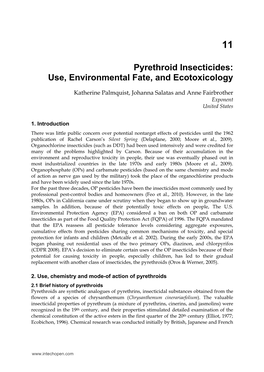 Pyrethroid Insecticides: Use, Environmental Fate, and Ecotoxicology