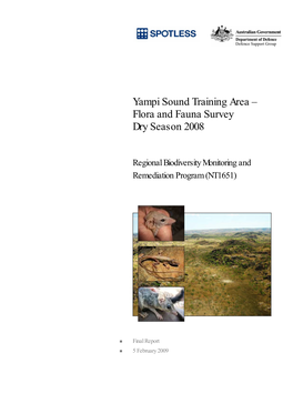 Yampi Sound Training Area – Flora and Fauna Survey Dry Season 2008