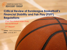 Critical Review of Euroleague Basketball's Financial Stability and Fair Play