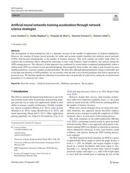 Artificial Neural Networks Training Acceleration Through Network