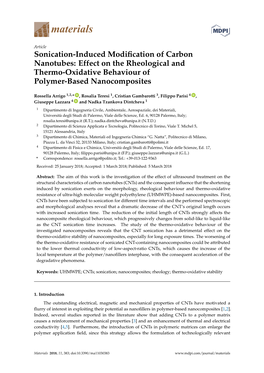 Sonication-Induced Modification of Carbon Nanotubes