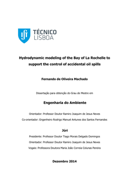 Hydrodynamic Modeling of the Bay of La Rochelle to Support the Control of Accidental Oil Spills
