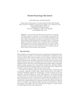 Modal Semirings Revisited