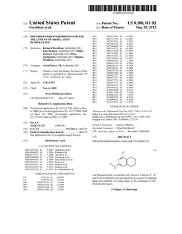 (12) United States Patent (10) Patent No.: US 8,188,101 B2 Forsblom Et Al