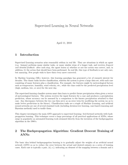 Supervised Learning in Neural Networks