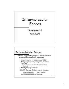 Intermolecular Forces