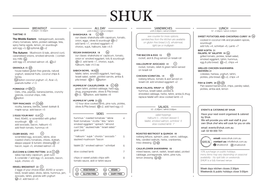 Spring Menu Shuk Bondi 2020