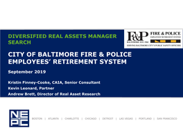 City of Baltimore Fire & Police Employees' Retirement System