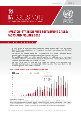 Investor-State Dispute Settlement Cases: Facts and Figures 2020