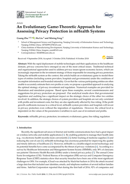 An Evolutionary Game-Theoretic Approach for Assessing Privacy Protection in Mhealth Systems