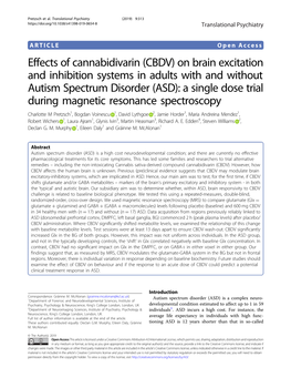 On Brain Excitation and Inhibition Systems in Adults with and Without Autism Spectrum Disorder