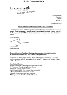 (Public Pack)Agenda Document for Flood and Drainage Management