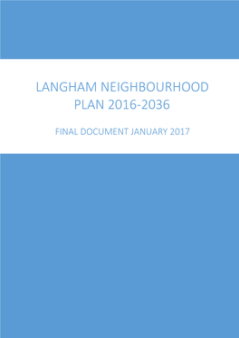 Langham Neighbourhood Plan 2016-2036