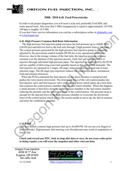 08-10 Ford Powerstroke 6.4 Diagnostics