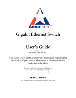 Gigabit Ethernet Switch User's Guide