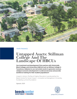 Stillman College and the Landscape of Hbcus