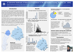 A Tularemia Outbreak of Historical Proportions in the Norrbotten County, Sweden (Nr